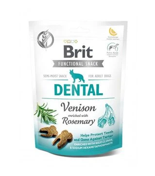Ласощі для собак Brit Care Functional Snack Dental для захисту зубів та ясен, з олениною та розмарином, 150 г
