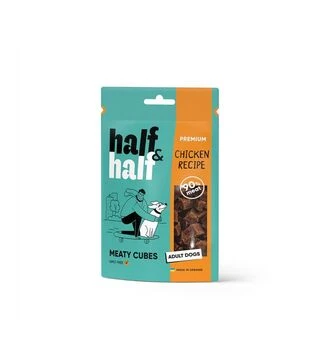 Ласощі для собак Half&amp;Half м&rsquo;ясні кубики з куркою, 100 г