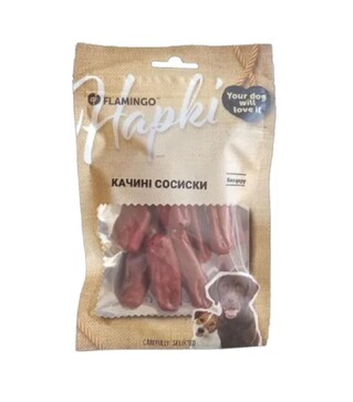 Ласощі для собак Flamingo сосиски з м&rsquo;ясом качки, 75 г