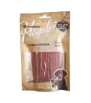 Ласощі для собак Flamingo стріпси з м&rsquo;ясом качки, 75 г