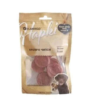 Лакомство для собак Flamingo чипсы с мясом кролика, 75 г