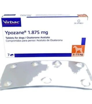 Таблетки для собак Virbac Ипозан S для лечения гиперплазии предстательной железы, на вес 3-7,5 кг, 1,875 мг, 7 шт