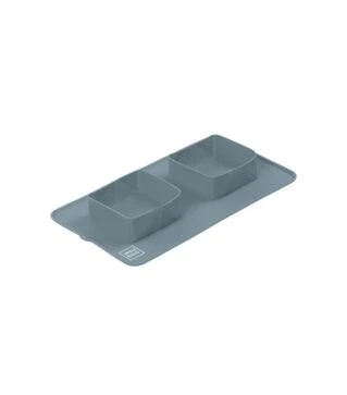 Миска складана для собак і котів WAUDOG Silicone сіра, 385х230х50 мм