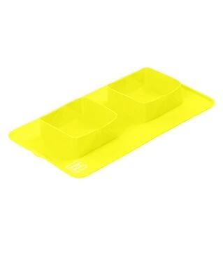 Миска складная для собак и кошек WAUDOG Silicone желтая, 385х230х50 мм