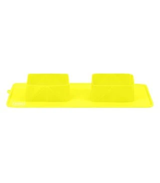 Миска складная для собак и кошек WAUDOG Silicone желтая, 385х230х50 мм