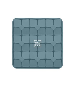 Миска-килимок для собак і котів WAUDOG Silicone для пошуку корму, сіра, 205х205х17 мм