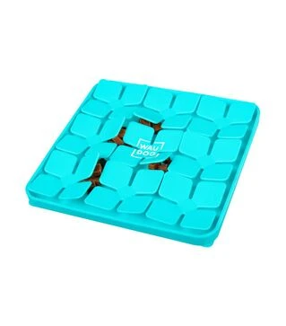 Миска-килимок для собак і котів WAUDOG Silicone для пошуку корму, блакитна, 205х205х17 мм