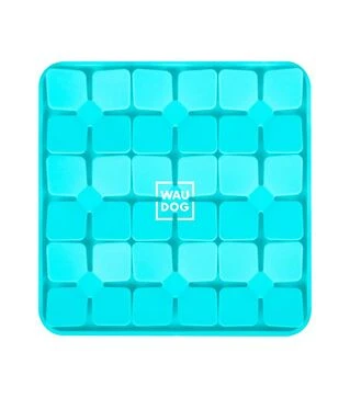 Миска-килимок для собак і котів WAUDOG Silicone для пошуку корму, блакитна, 205х205х17 мм