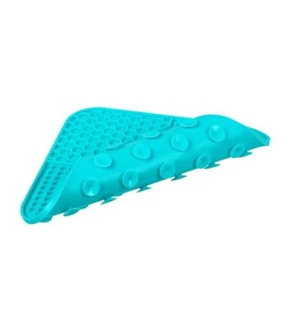 Миска-коврик для собак и кошек WAUDOG Silicone для слизывания, голубая, 190х190х10 мм