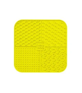 Миска-коврик для собак и кошек WAUDOG Silicone для слизывания, желтая, 190х190х10 мм