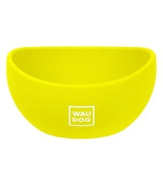 Миска для собак и кошек WAUDOG Silicone желтая, 250 мл