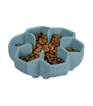 Миска для собак і котів WAUDOG Silicone для повільного харчування, сіра, 450 мл
