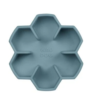 Миска для собак і котів WAUDOG Silicone для повільного харчування, сіра, 450 мл