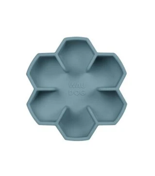 Миска для собак і котів WAUDOG Silicone для повільного харчування, сіра, 450 мл
