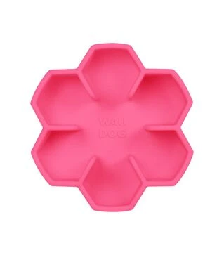 Миска для собак и кошек WAUDOG Silicone для медленного кормления, розовая, 450 мл