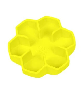 Миска для собак і котів WAUDOG Silicone для повільного харчування, жовта, 450 мл
