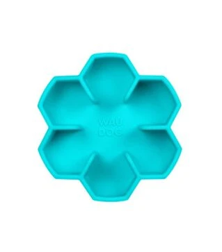 Миска для собак и кошек WAUDOG Silicone для медленного кормления, голубая, 750 мл