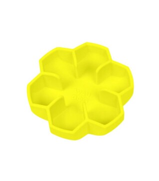 Миска для собак і котів WAUDOG Silicone для повільного харчування, жовта, 750 мл