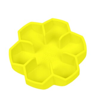 Миска для собак і котів WAUDOG Silicone для повільного харчування, жовта, 750 мл