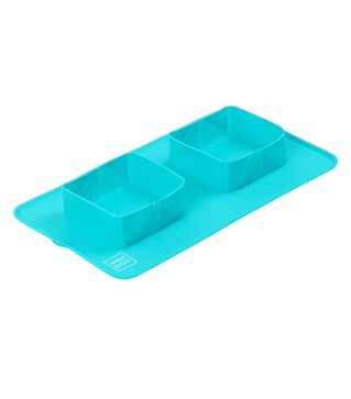 Миска складана для собак і котів WAUDOG Silicone блакитна, 385х230х50 мм