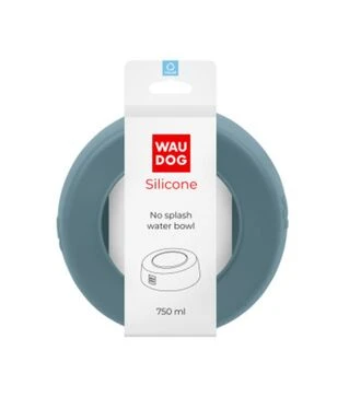 Миска-непроливайка для собак і котів WAUDOG Silicone сіра, 750 мл