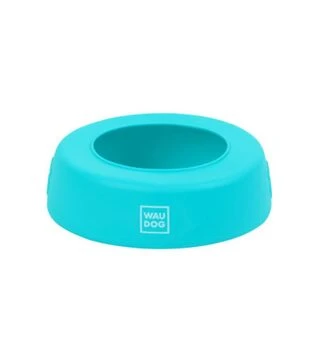 Миска-непроливайка для собак и кошек WAUDOG Silicone голубая, 750 мл