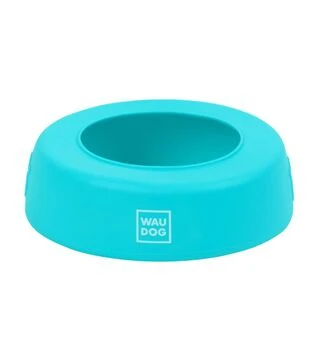 Миска-непроливайка для собак и кошек WAUDOG Silicone голубая, 750 мл
