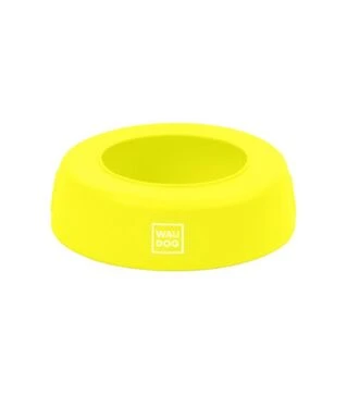 Миска-непроливайка для собак и кошек WAUDOG Silicone желтая, 750 мл