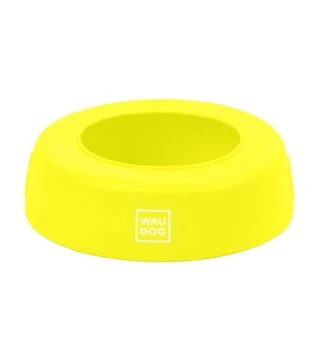 Миска-непроливайка для собак и кошек WAUDOG Silicone желтая, 750 мл