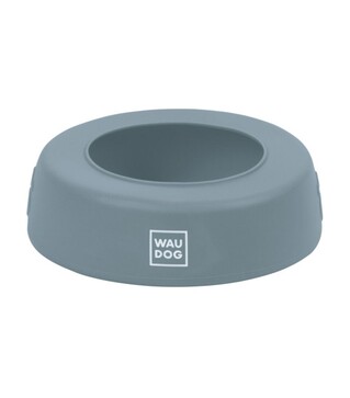 Миска-непроливайка для собак и кошек WAUDOG Silicone серая, 1 л