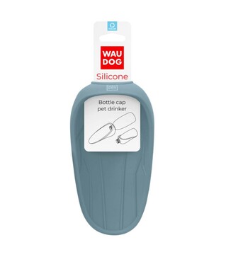 Поїлка-насадка на пляшку для собак і котів WAUDOG Silicone сіра, 165х90 мм