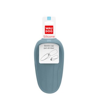 Поїлка-насадка на пляшку для собак і котів WAUDOG Silicone сіра, 165х90 мм