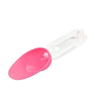 Поїлка-насадка на пляшку для собак і котів WAUDOG Silicone рожева, 165х90 мм