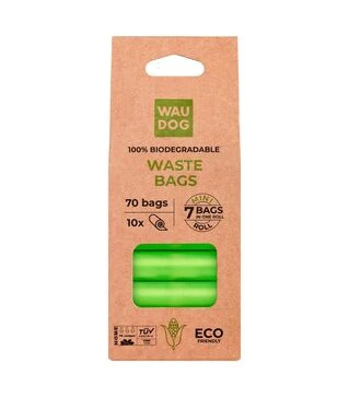 Пакети для прибирання за собакою WAUDOG Mini біорозкладні, 20х25 см, 70 шт