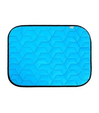 Подстилка для собак AiryVest 80х55 см, голубо-черная