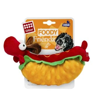 Игрушка для собак GiGwi Foody Friends Хот-дог с пищалкой, 24 см