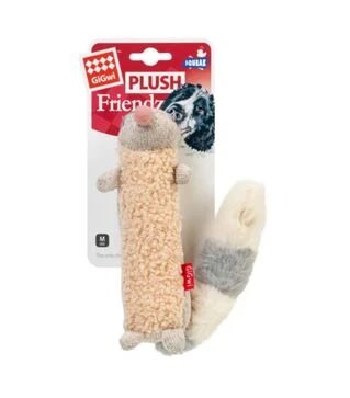 Игрушка для собак GiGwi Plush Friendz Енот с пищалкой, 17 см