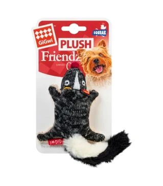 Игрушка для собак GiGwi Plush Friendz Скунс с пищалкой, 9 см
