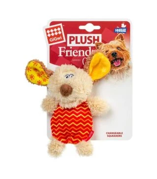 Игрушка для собак GiGwi Plush Friendz Собачка с пищалкой, 13 см
