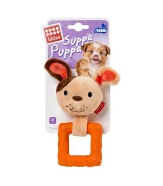 Игрушка для собак GiGwi Suppa Puppa Собачка с пищалкой, 15 см