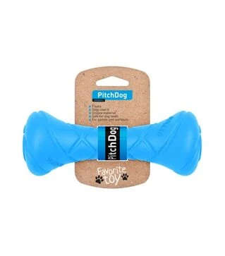 Игрушка для собак PitchDog Гантель для апортировки, голубая, 19х7 см