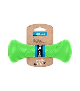 Игрушка для собак PitchDog Гантель для апортировки, салатовая, 19х7 см