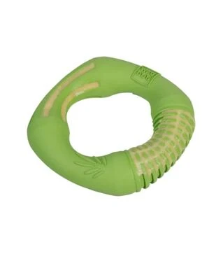 Игрушка для собак WAUDOG Fun Natural Кольцо резиновое, зеленое, 12 см