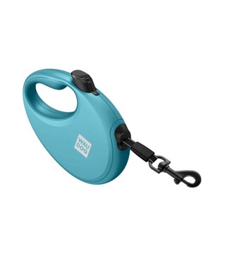 Повідець-рулетка для собак WAUDOG R-leash до 12 кг, світловідбивний, з контейнером для пакетів, блакитний, 3 м
