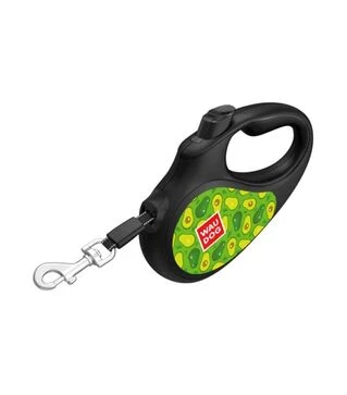 Повідець-рулетка для собак WAUDOG R-leash Авокадо, до 50 кг, світловідбивний, 5 м