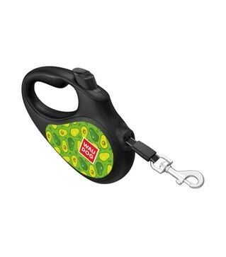 Повідець-рулетка для собак WAUDOG R-leash Авокадо, до 50 кг, світловідбивний, 5 м