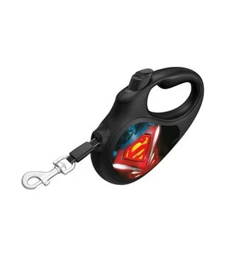 Поводок-рулетка для собак WAUDOG R-leash Супермен Лого, до 50 кг, светоотражающий, черный, 5 м