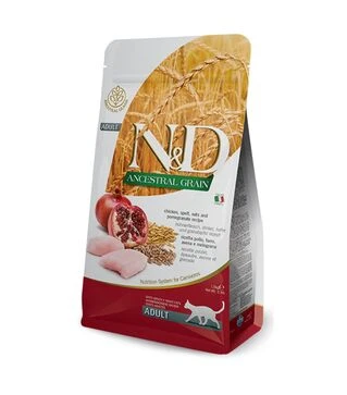 Низкозерновой сухой корм для кошек Farmina N&amp;D с курицей и гранатом, 1,5 кг