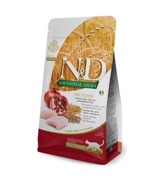 Низкозерновой сухой корм для стерилизованных кошек Farmina N&amp;D с курицей и гранатом, 1,5 кг