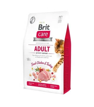 Беззерновой сухой корм для кошек Brit Care Cat Grain Free Adult Activity Support с индейкой и курицей, 2 кг